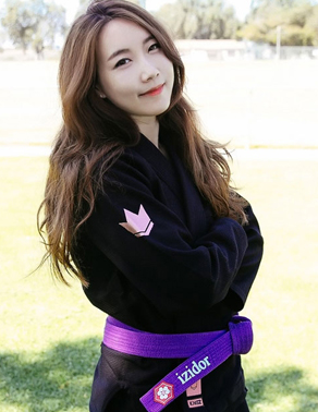 킹즈 원 여성용 - 블랙/핑크 (화이트벨트 포함)